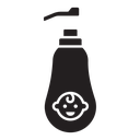 Baby shampoo container icon