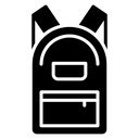 Backpack Black Filled icon