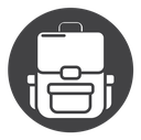 Backpack Black Filled icon