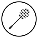 Badminton racquet icon