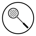 Badminton racquet icon