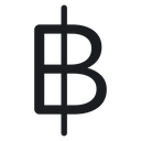 Baht sign icon