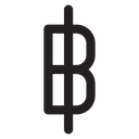 Baht sign icon