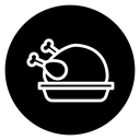 Baked turkey icon