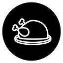Baked turkey icon