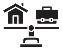 Balance life and work icon