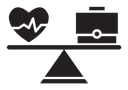 Balance life and work icon