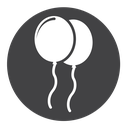 Balloon Black Filled icon