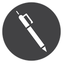 Ballpoint Pen Clip Black Filled icon