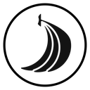 Banana Black Filled icon