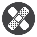 Band aid Black Filled icon
