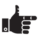 Bang bang gesture icon