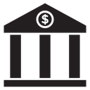 Bank Black Filled icon