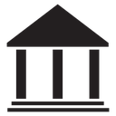 Bank Black Filled icon