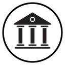Bank Black Filled icon