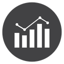 Bar Chart Trend Black Filled icon