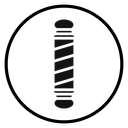 Barber pole Black Filled icon