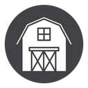 Barn Black Filled icon