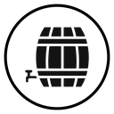 Barrel of beer Black Filled icon