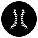 Baseball stitches icon