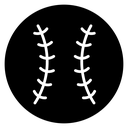 Baseball stitches icon