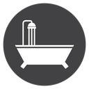 Bathtub Shower Black Filled icon