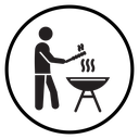 BBQ Black Filled icon
