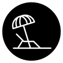 Beach chair icon