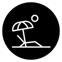 Beach chair icon