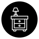 Bedside table icon