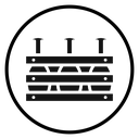 Beer bottles in basket icon