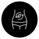 Belly Stretch Marks Black Filled icon