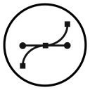Bezier curve icon