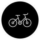 Bicycle Parking Black Filled icon