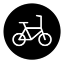 Bicyclist traffic sign icon