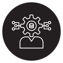 Big data scientist icon