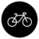 Biking mountain icon
