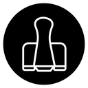 Binder clip icon