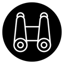 Binoculars Black Filled icon