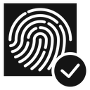 Biometric Black Filled icon
