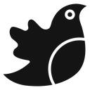 Bird Black Filled icon