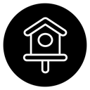 Bird house icon