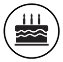 Birthday cake icon