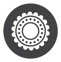 Biscuit Black Filled icon