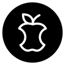 Bitten Apple Black Filled icon