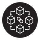 Block chain technology icon