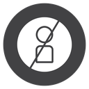 Blocked User Profile Black Filled icon