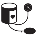 Blood pressure Black Filled icon