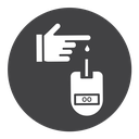 Blood sugar test Black Filled icon