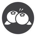 Blueberry Black Filled icon